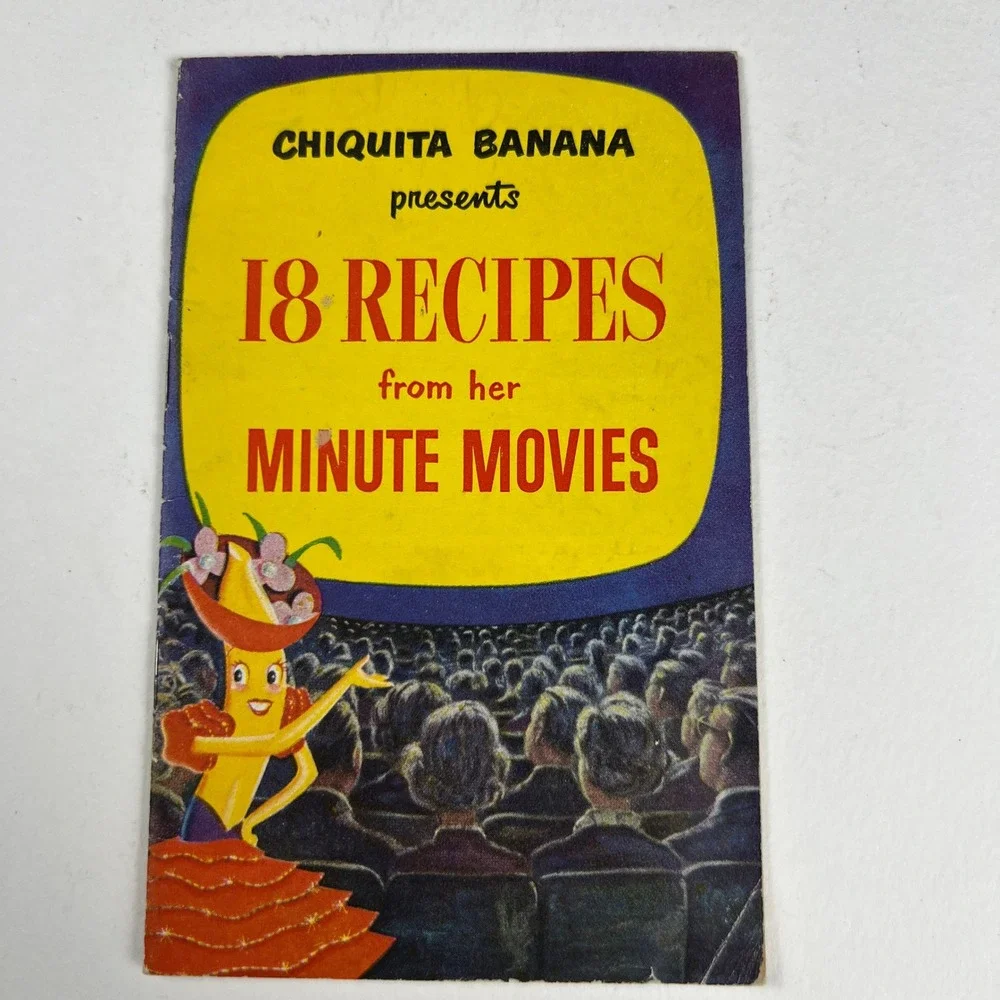 Chiquita Banana Recipe Booklet 1950 Yellow Vintage Advertising Mid Century Food